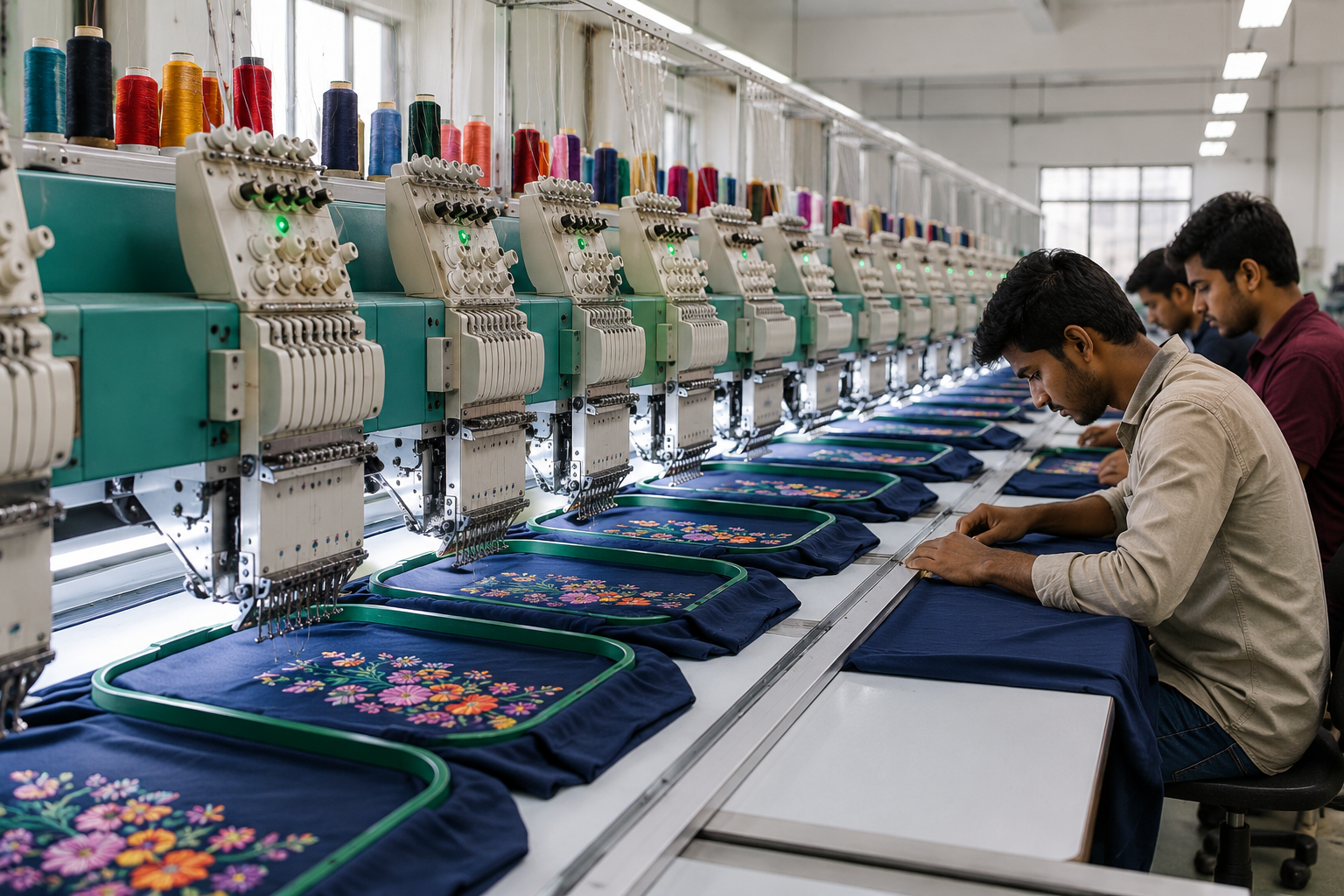 Multi-head Embroidery Workstation